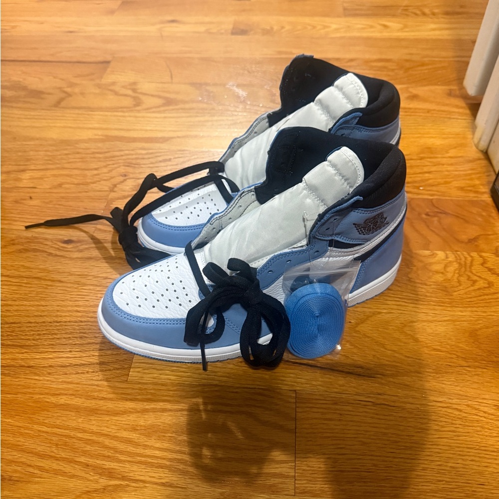 Air Jordan 1 High-Top Sneakers in Blue and White